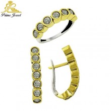 Gümüş Otantik Taşlı Set